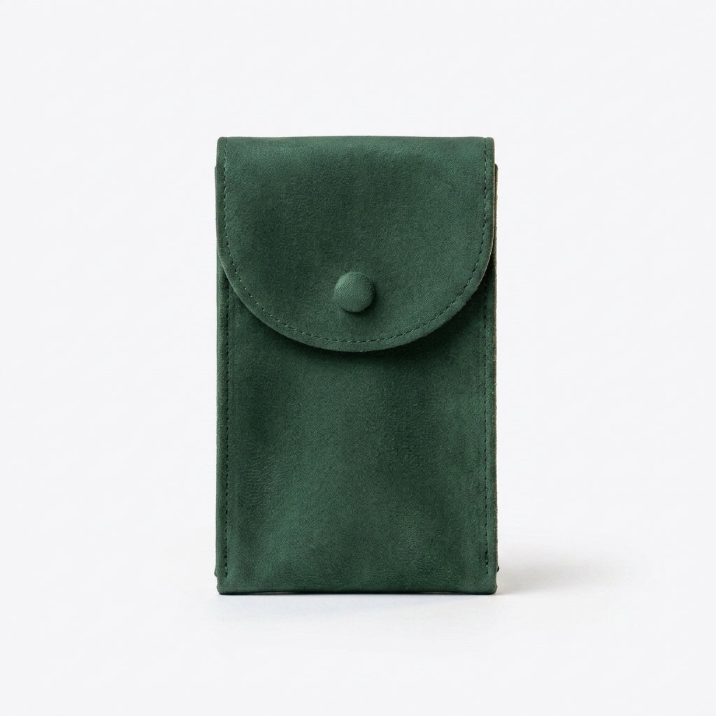 Étui à Montre NOMADE, Flanelle Vert Sapin