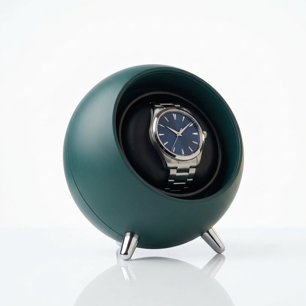 Remontoir à Montre ORBE, Sphère 14 cm, Vert Sapin