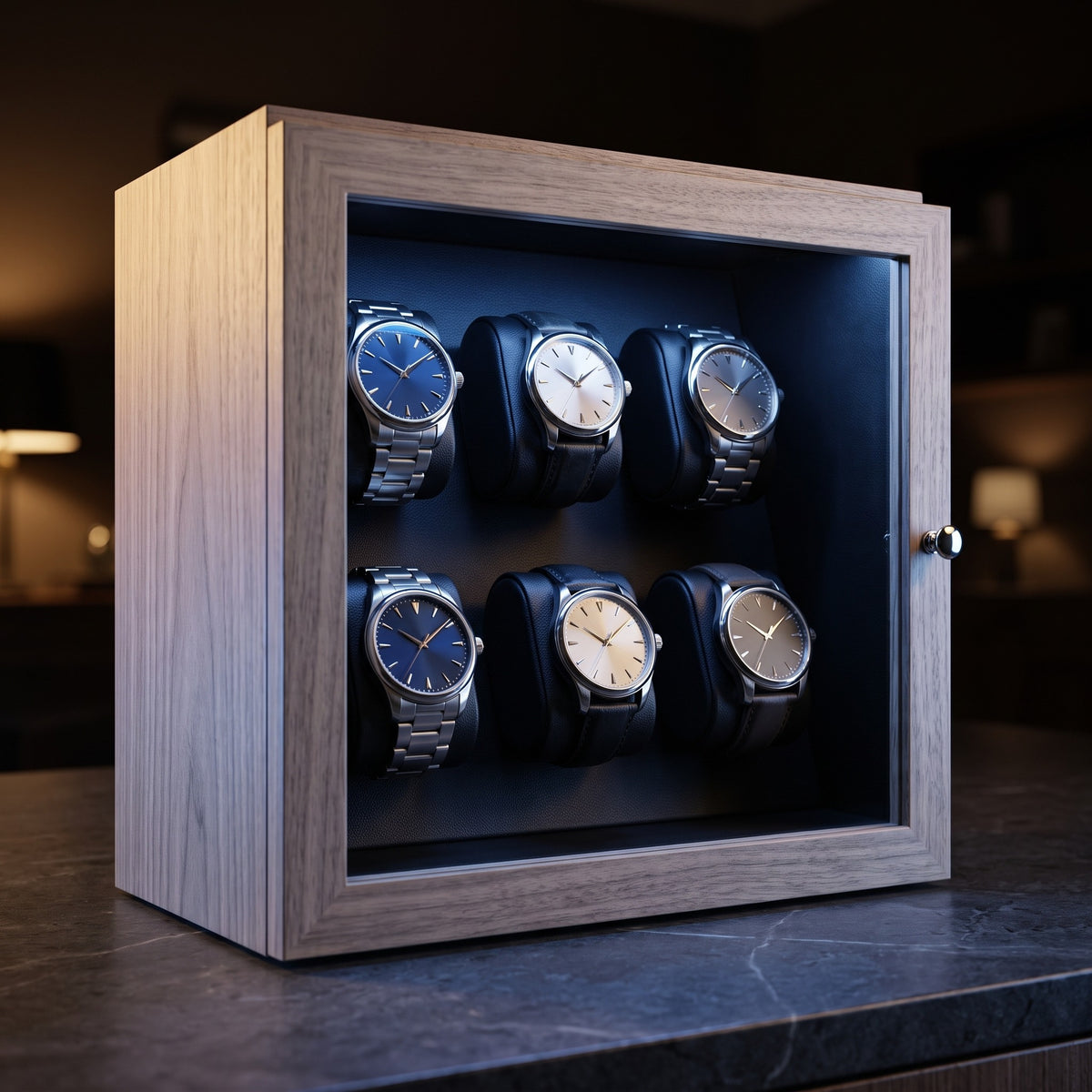 Remontoir à Montres ALCÔVE, 6 Montres, vue en contre-plongée