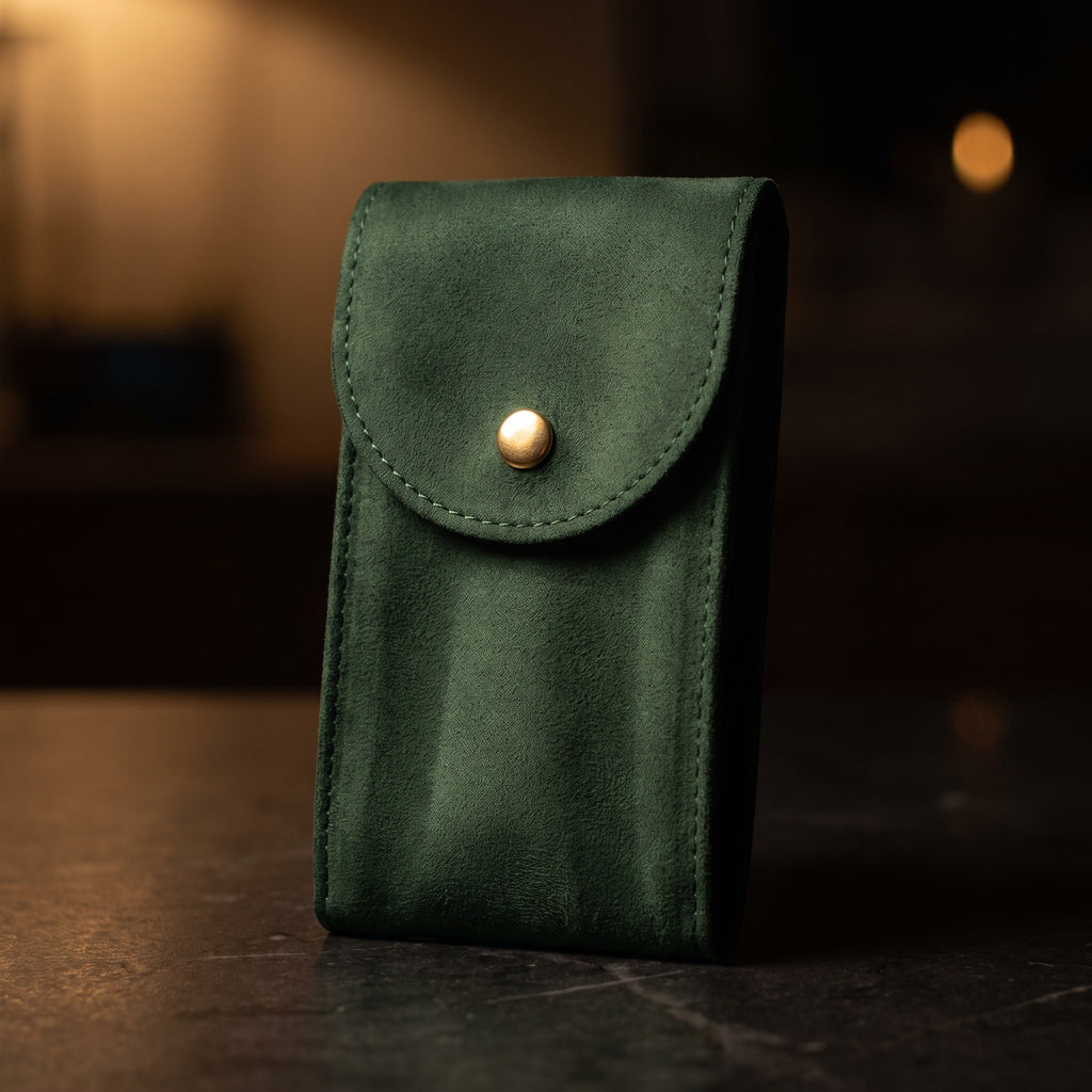 Étui à Montre ESCALE, Flanelle Vert Sapin