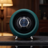 Remontoir à Montre ORBE, Sphère 14 cm, Vert Sapin, vue de face