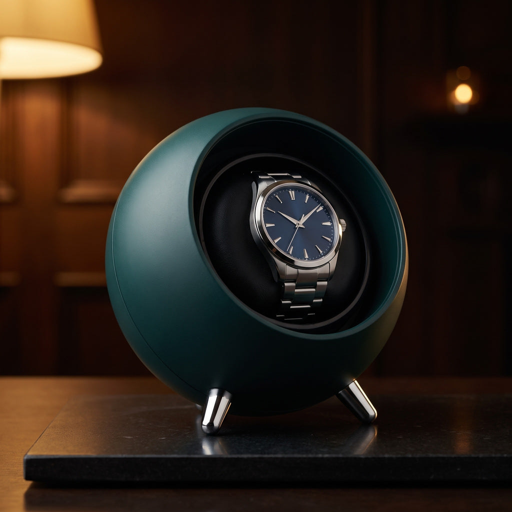 Remontoir à Montre ORBE, Sphère 14 cm, Vert Sapin