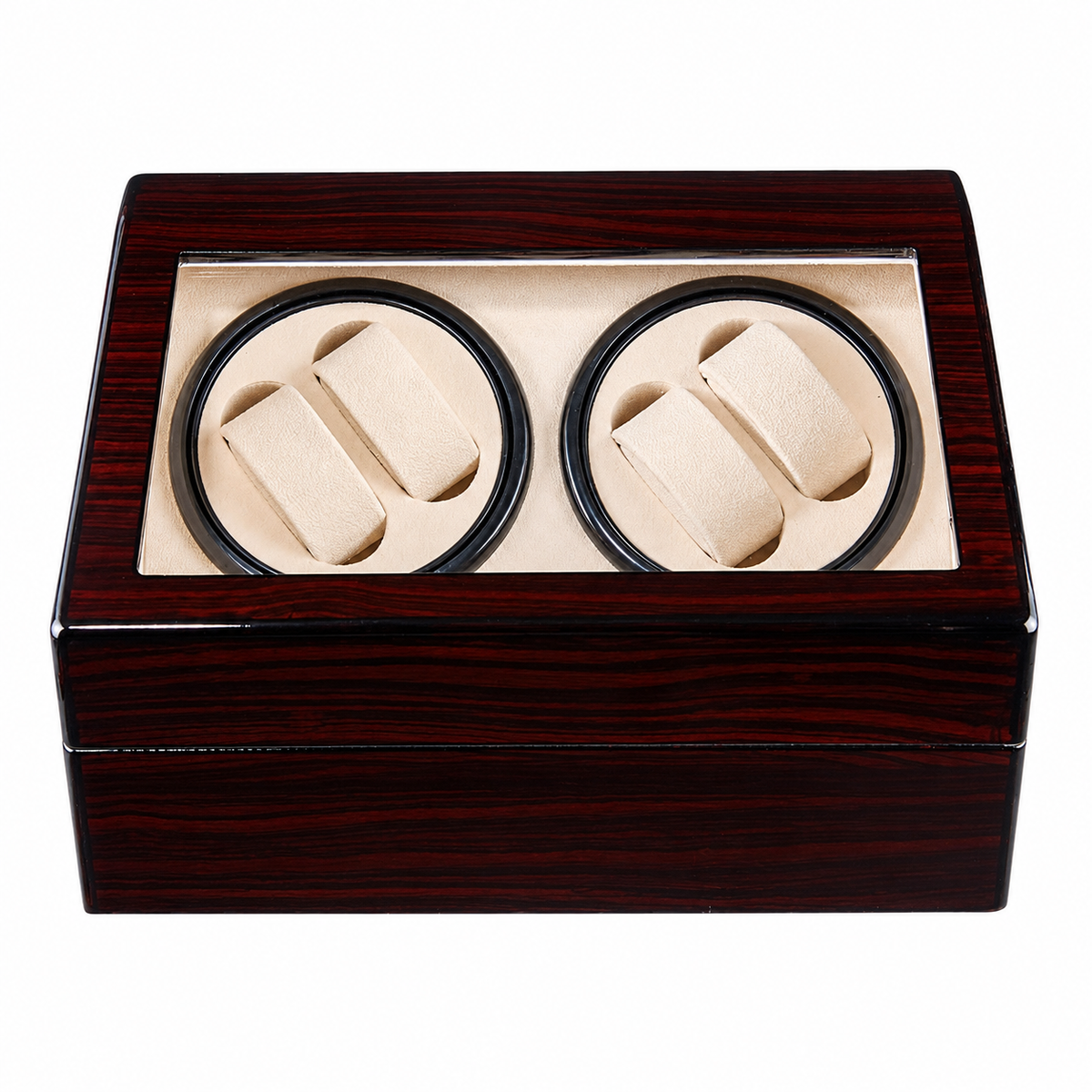Remontoir BERGEN - 4 Montres et Rangement fixe 6 Montres Noyer
