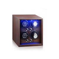 Remontoir à Montres ROUAGE, 4 Montres, Noir, éclairage LED bleu