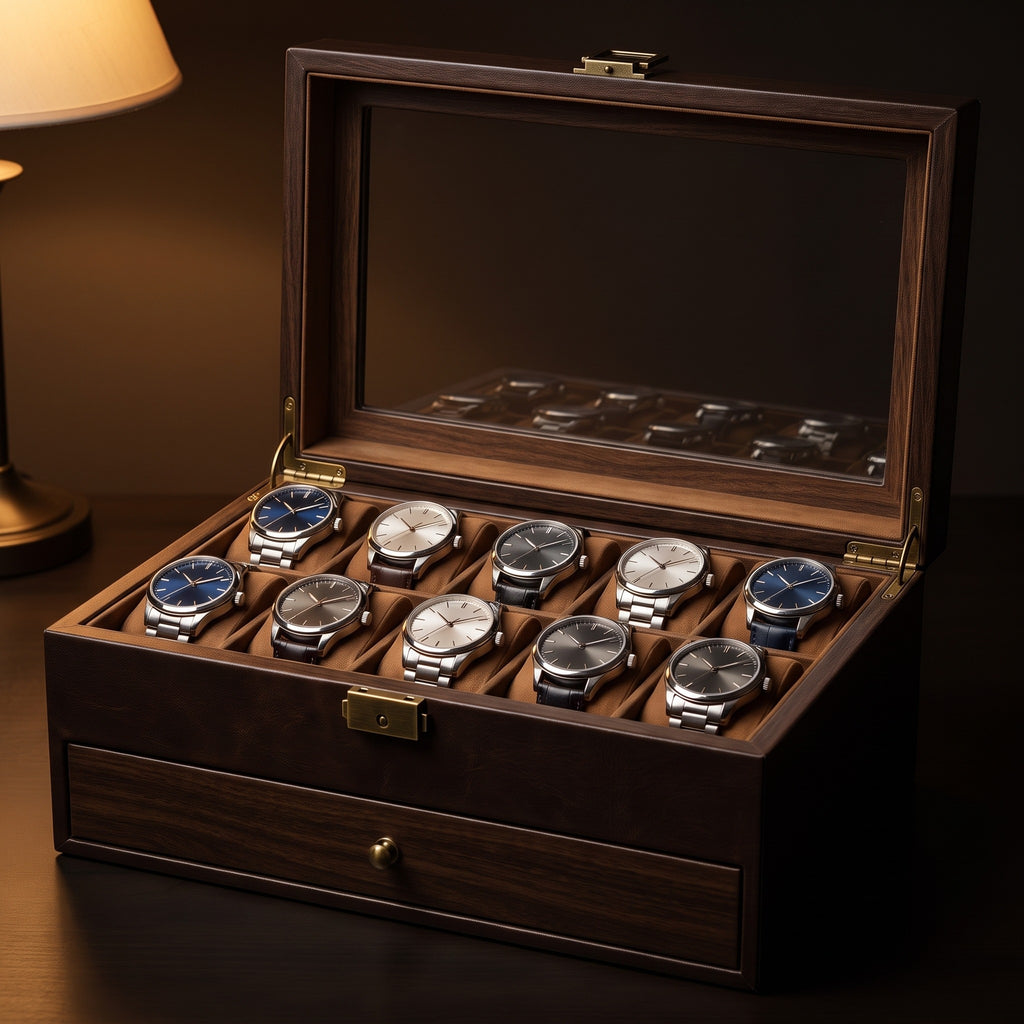 Boîte à montres SERTI 20 montres deux étages